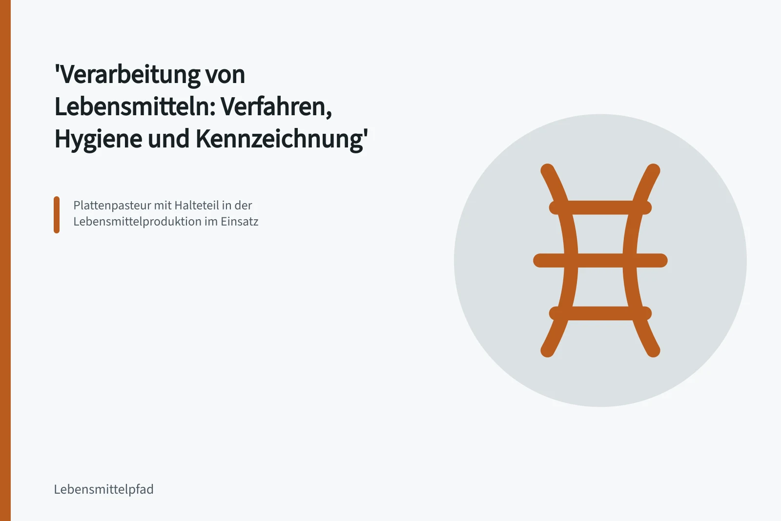 Plattenpasteur mit Halteteil in der Lebensmittelproduktion im Einsatz