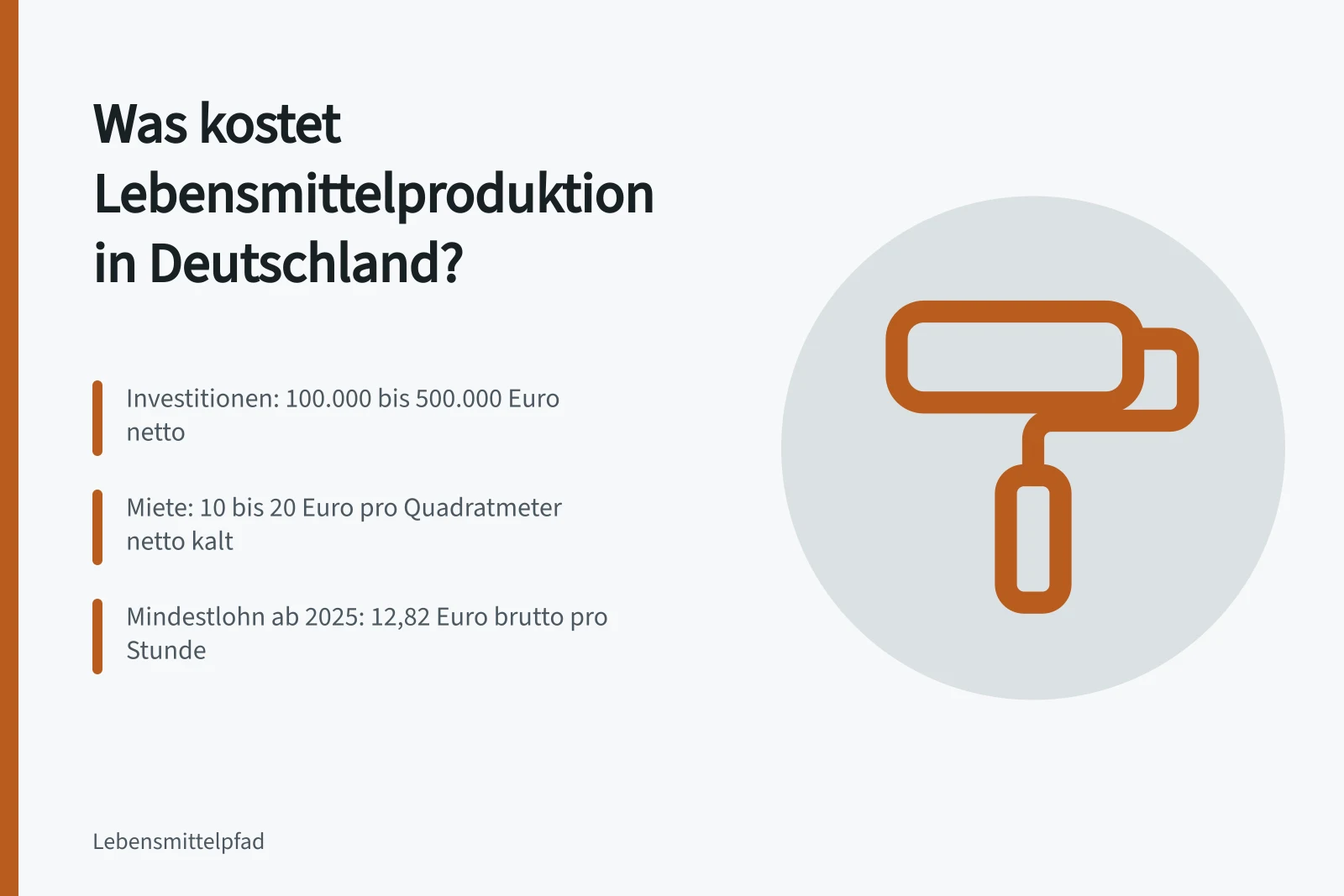 Kostenübersicht für kleine Lebensmittelproduktion in Deutschland