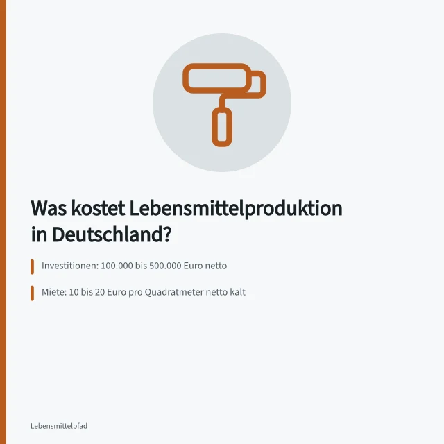 Kostenübersicht für kleine Lebensmittelproduktion in Deutschland. Was kostet eine Lebensmittelproduktion in Deutschland?